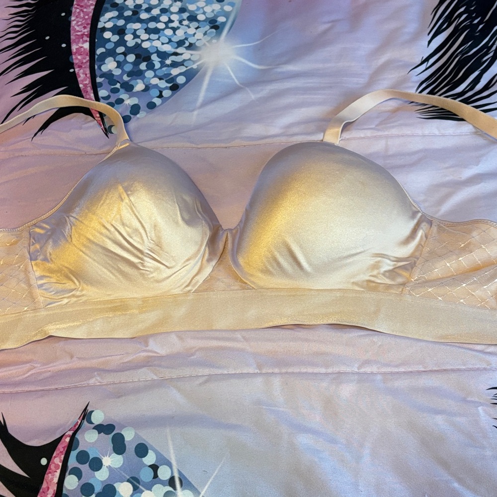 Elegant Cream Satin Bra Bali